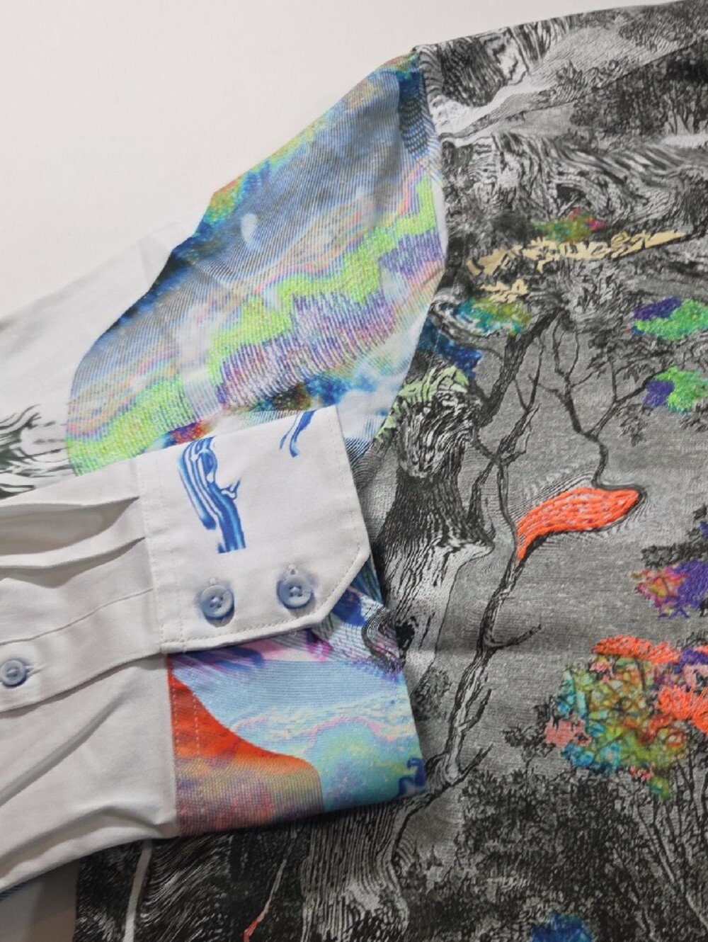Robert Graham IMPAIRED VISION Shirt Embroidered Flip Cuff Men’s 4XL Multicolor - Picture 7 of 12